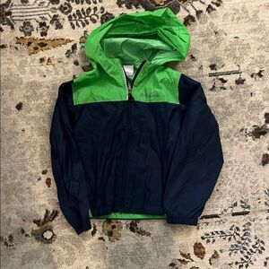 Columbia Kids Green and Navy Raincoat